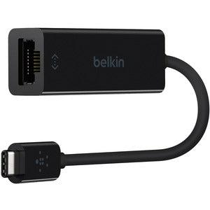 Belkin Gigabit Ethernet Card - USB Type C - 1 Port(s) - 1 - Twisted Pair ADAPTER USB TYPE-C BAG & LABEL