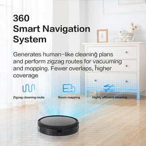 360 C50 Robot Vacuum Cleaner - 10.14 fl oz Water Tank Capacity - Smart Connect WI-FI & APP SMART NAV STRONG POWER